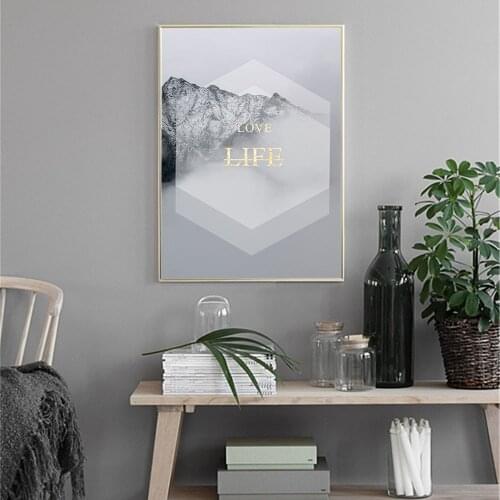 Nordic Love Life Canvas Posters And Prints Minimalist Landscape Wall Art Painting Decorative Picture for Study Room Home Decor