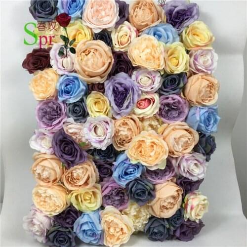SPR mix color floral arrangements for Artificial rose wedding flower wall backdrop arch table centerpiece decorations 10pcs/lot