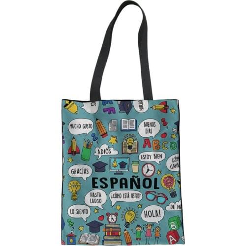 Women Storage Shopping Tote Bags National Print Traveling Girls Student Casual Lady Daily Use Single Shoulder Canvas Bags Large