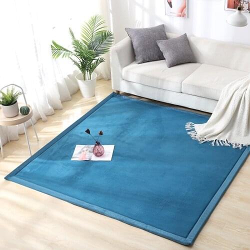 Thick coral fleece carpet tatami mat living room bedroom carpet children crawling mat baby bedside rug Room Bay Window Mat