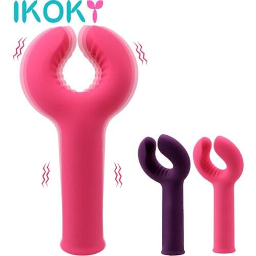 IKOKY Y-Shape G-Spot Vibrator Clitoris Stimulation Male Chastity Device 10 Frequency Sex Toys for Man Woman Delay Ejaculation