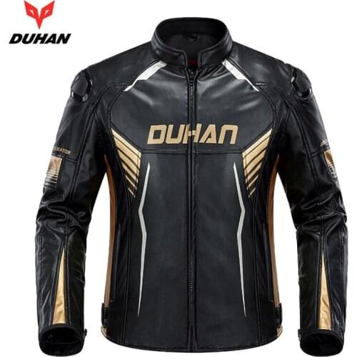 DUHAN Men Motorcycle Jacket Women Faux Leather Moto Jaqueta Motociclista Waterproof Motorcycle Riding Anti-drop Clothing,D-2168