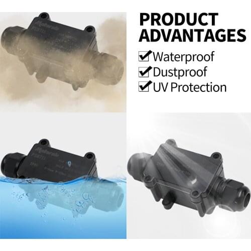 Waterproof Junction Box IP68 2 Way 450V 41A Plug Line M20 Coaxial Underground Electrical Wire Range 5 to 15mm