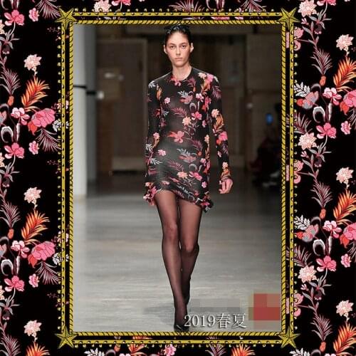 New spring and summer high-grade printed fabric new polyester fashion skirt shirt womens clothing cloth African fabric