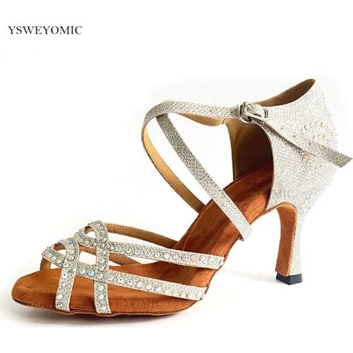 Zapatos De Baile Girls Glitter Black Silver Red 10cm 7cm women Latin Ballroom Salsa Latin Dance Shoes For Women Zapatos latinos