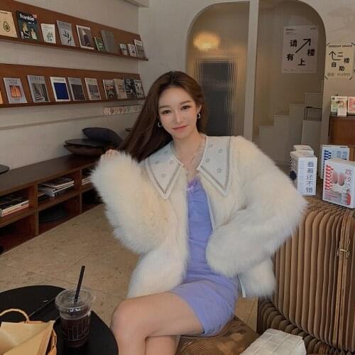 2020 Winter Women Luxury Full Pelt Genuine Fox Fur Coat with Detachable Leather Collar Ladies Thickening Warm Jacket