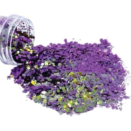 1.76f.oz Color-Shift Manicure Nail Chunky Glitter 20 Styles Green/PEONY/Blue Summer Mix Flash Chameleon Sequins Glitters 50g/Bag