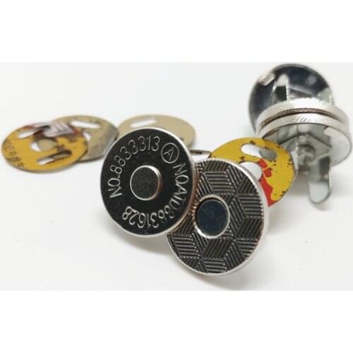 100set Round Thin Magnetic Snap Fasteners Clasps Buttons 10mm 14mm 18mm Handbag Purse Wallet Craft Bags Parts Accessories