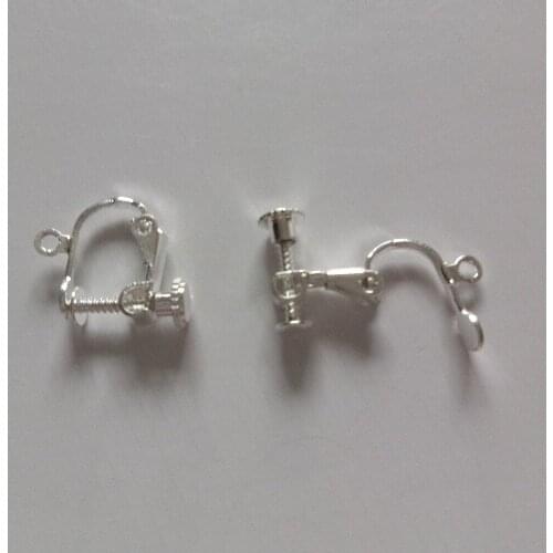 20pcs 1.3X1.6cm With Pendant Hole Adjustable Earless Ear Clip With Pendant Hole Diy Handmade Ear Jewelry Materials Accessories