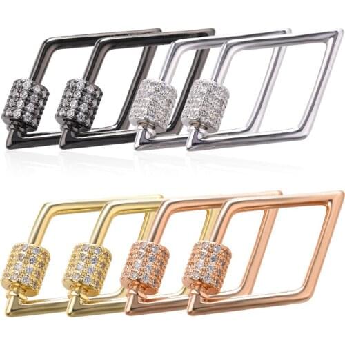 2020 Choker Necklaces For women Handmade Pendants Jewelry Clasps Lock Carabiner CZ Clasp For Jewelry Making Supplies