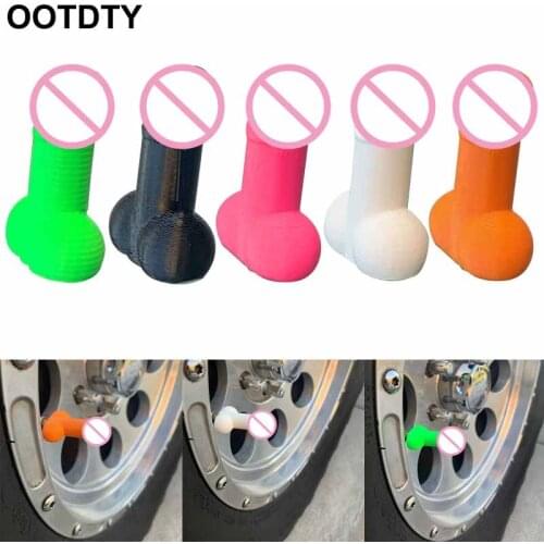 4 Pcs Prank Penix_Shaped Tire Cap Luminous Stem Cap Great for Pranks Bachelorette Parties Dust_Cover fits Cars Trucks Funny toy