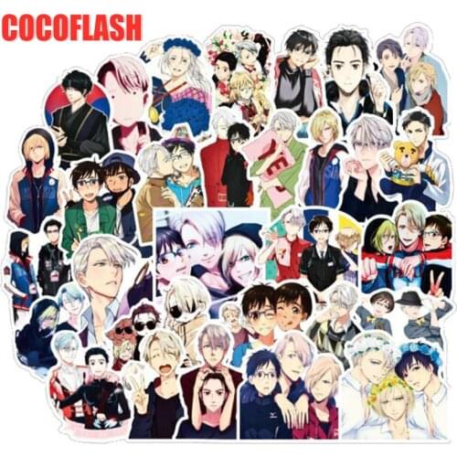 10/50Pcs/set Cartoon Anime YURI!!! On ICE Graffiti Stickers For Guitar Bicycle Car Skateboard Snowboard Laptop Luggage
