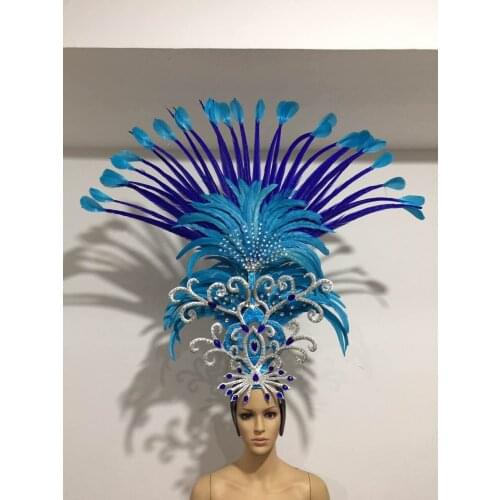 Latin dance Samba accessories Fashion exquisite headdress feathers Delicate dance shows accessories Samba clothing