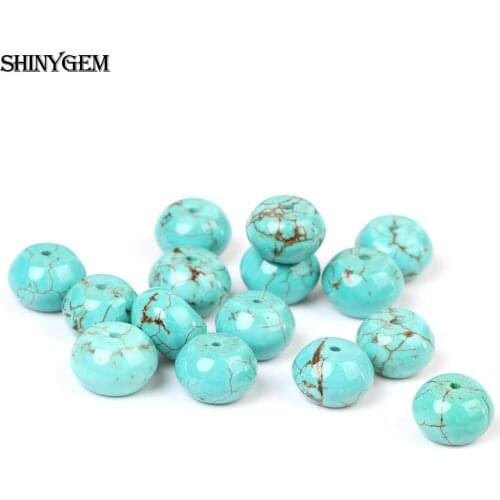 6*10mm Rondelle Turquoises Loose Beads Light Green Abacus Shape Natural Stone Beads For DIY Jewelry Making Necklace 30pcs