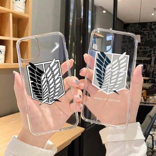 Anime attack on Titan Phone Case Transparent soft For iphone 5 5s 5c se 6 6s 7 8 11 12 plus mini x xs xr pro max