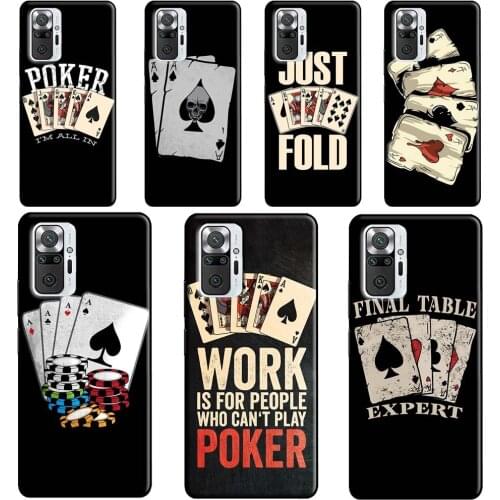 Poker Cards For Xiaomi Redmi Note 10 Pro Note 9S 8T Note 9 8 Pro Case For Redmi 9 9A 8A 9C 9T Cover