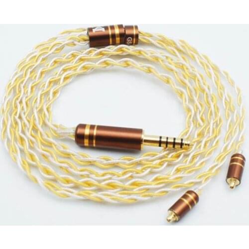 ISN Audio GS4 OCC 18K Gold-plated & OCC Silver-plated Mixed HiFi Audiophile IEM Earphone Cable