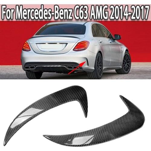 K-Car Rear Bumper Side Vent Splitters Flaps For Mercedes-Benz C-Class W205 Sport C63 C43 AMG Sedan 2014-2017
