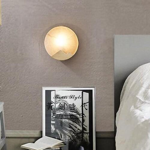 Dressing room Round Marble Wall Lamp Bathroom light Living Room Bedroom Bedside Lights For Balcony Stairs Aisle Led wall lights