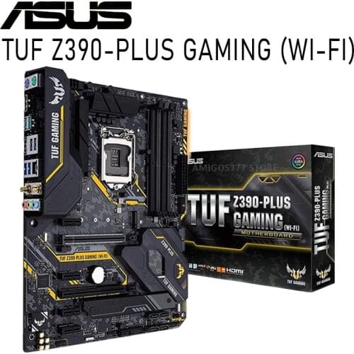 LGA 1151 Asus TUF Z390-PLUS GAMING (WI-FI) Motherboard Intel Z390 Core i9 i7 i5 i3 M.2 SSD Bluetooth 5.0 Z390 Gaming Placa-Mãe