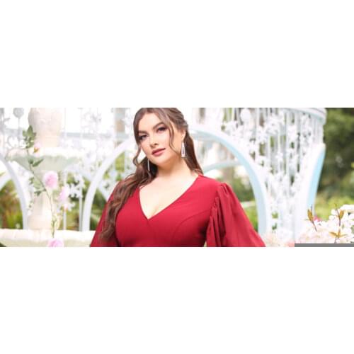 Fashion Red Elegant Dress Short Pleated Sleeve High Waist Office Lady Summer Slim Midi Dresses Bodycon Female Gowns with Bead