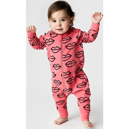 Fashion Baby Girl Rompers Brand Infant Cotton Pajamas ropa de bebe Long Sleeve Fries Toddler Jumpsuits Newborn Baby Boys Clothes