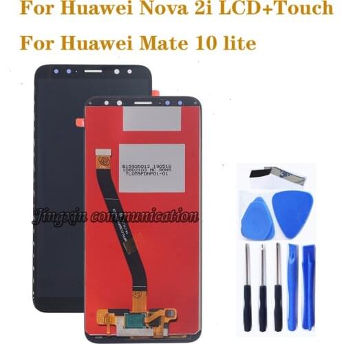 5.9" Original LCD for Huawei Nova 2i LCD monitor +Touch Screen Digitizer Assembly for huawei mate 10 lite LCD display repair kit