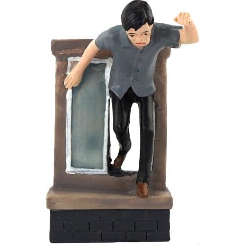 Resin figure Psychological sand table sand tools sand game box court toy model character negative suicide jumping from building