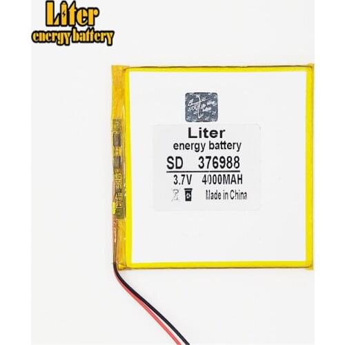 Polymer lithium ion battery 3.7 V 376988 4000mah can be customized CE FCC ROHS MSDS