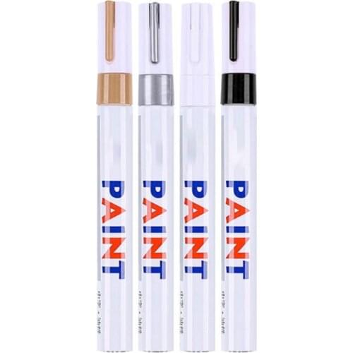 Permanent DIY Metallic Paint Marker for Car Tyre Tire Tread Rubber Metal Crystal Epoxy Resin Art Supplies Outline Pen 4 Pcs