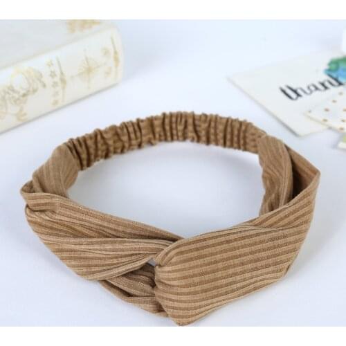 Women Headband Cross Top Knot Elastic Hair Bands Soft Solid Color Girls Hairband Hair Accessories Twisted Knotted Headwrap