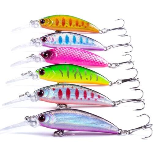 6pcs Hot fishing lures minnow swimbait 7Cm 6g Tungsten weight system wobbler model crank bait pesca carp fishing tackle