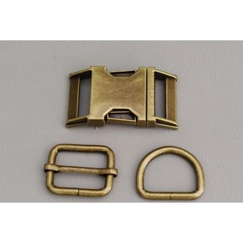 1 Set Metal Buckle Adjust(metal Buckle+Adjust Buckle+D Ring/Set)DIY Dog Collar 2.5cm Diy Emboitement Zinc Alloy Buckle Adjust
