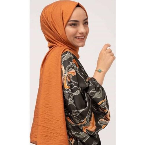 Salland Silk Orange Color Trend Shawls Fashion Stylish Womens Headscarf Scarf Scarf Shawls Four Seasons Use Flexible Wrinkle-Free Quality Fabric Practical Use Clothing Accessory Hijab Womens Headband Original IT2003