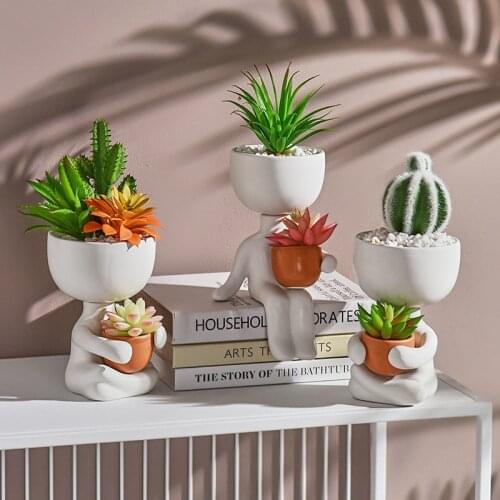 Nordic Style Succulent Simulation Plant Green Plants Small Potted Creative Desktop Home Decoration Living Room Bedroom Ornaments