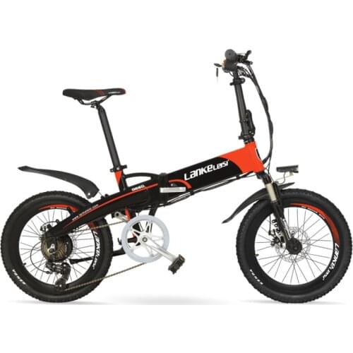 20" Folding Electric MTB, 48V 10Ah/14.5Ah Hidden Battery E BIKE, Aluminum Alloy Frame Mountain Bike, Adopt Suspension Fork