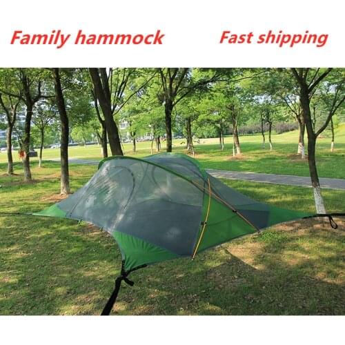 Family Hammock Triangle Tree Tent Family Travel Camping Fishing Self-driving Tour Extra Large Hammock Waterproof