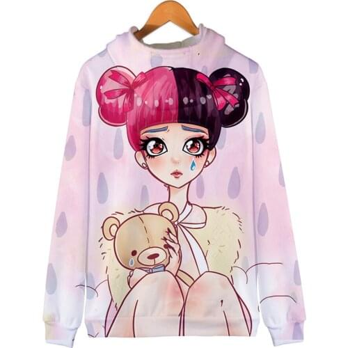 Y2K Kawaii Cry Baby Melanie Martinez Women Hoodies Zipper Fashion Hoodies Sweatshirt Casual Ladies Zipper Sweatshirt Anime Tops