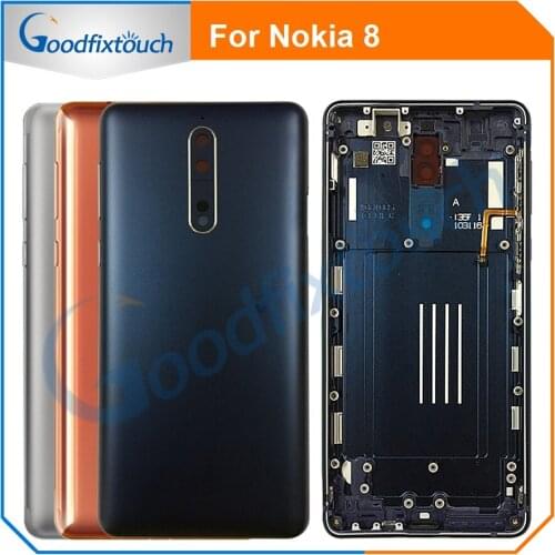 Back Cover For Nokia 8 Battery Cover Housing Rear Back Battery Door Cover For Nokia 8 Replacement Parts