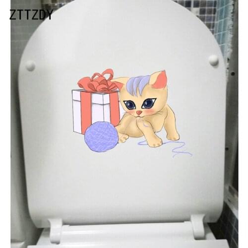 ZTTZDY 22.9*16.8CM Cartoon WC Toilet Decal Living Room Home Decoration Wall Sticker T3-0347