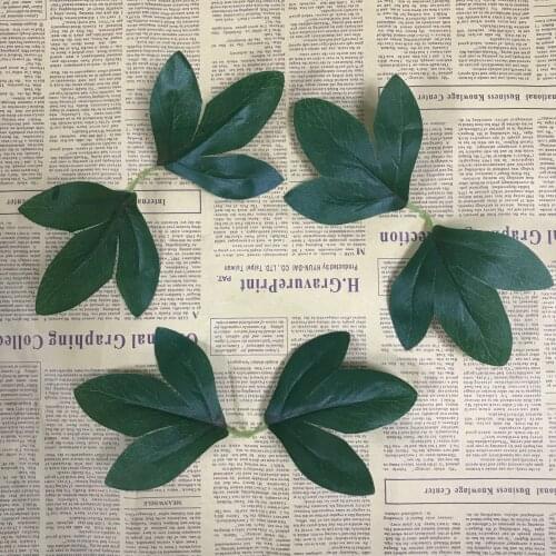 10pcs Artificial rose leaves silk green leaf Christmas home decorations flowers wreaths fake plants bridal accessories clearance