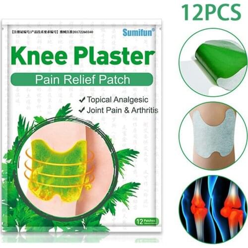 12PCS/bag Knee Plaster Vertebra Patch Osteoarthritis Treatment Wormwood Extract Pain Reief Wormwood Extract Sticker Cervical