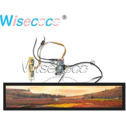 28 Inch 1920x360 IPS 60Hz Digital Signage Display Stretch Bar LCD for High Brightness Supermarket Shelf Arcade Cabinet Screen