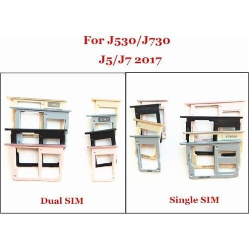 Dual/Single SIM SD Card Tray Slot Holder Adapter For Samsung Galaxy J5 J7 2017 / J530 J730