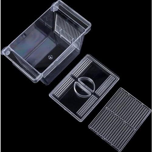 Aquarium Fish Tank Guppy Double Breeding Breeder Rearing Trap Box Hatchery