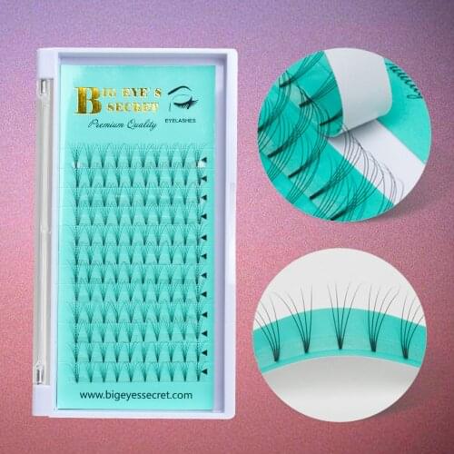 Big eyes secret Natural Individual Cluster Eyelash Soft Mink Premade Volume Fans Eyelash Extension