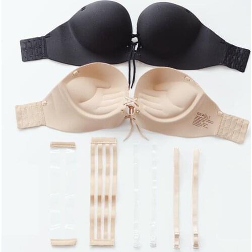 Mozhini Good Sexy Invisible Bra Finger Shape Design super Push Up bra Anti-slip LB Bra For Women Bralette Seamless Elastic bra