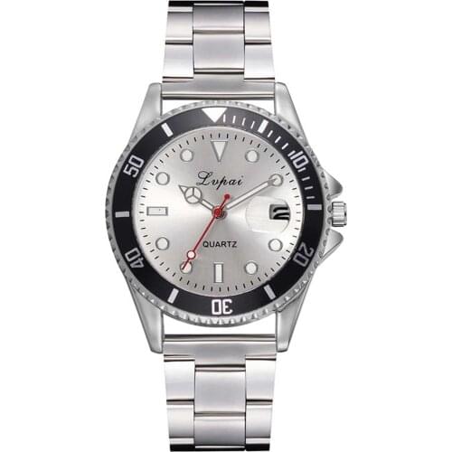 Mens Fashion Stainless Steel Strap With Simulated Quartz Round Watch Mens Sports Business Watch Часы Женские Наручные 2021 New