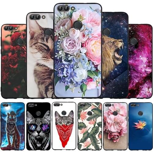 For Huawei P Smart Case Soft Silicone Transparent Back Cover TPU Phone Case for Couqe Huawei P Smart Cover FIG-LX1 Enjoy 7S Case