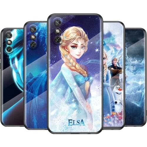 Disney Frozen Princess For Huawei Y6 Y7 Y9 Y5P Y6P Y8S Y8P Y9A P Smart Z 2019 2020 2021 Tempered Glass Phone Case